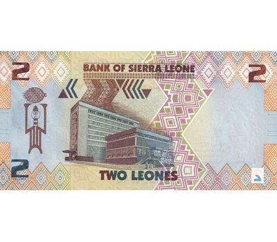  Банкнота 2 леоне 2022 Сьерра-Леоне Пресс, фото 2 