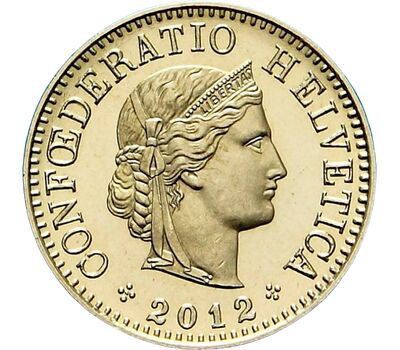  Монета 5 раппенов 2012 Швейцария, фото 1 