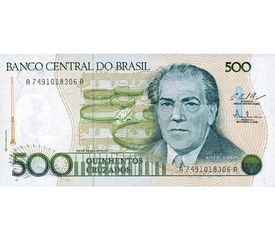  Банкнота 500 крузадо 1987 Бразилия Пресс, фото 1 