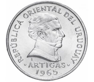  Монета 50 сентесимо 1965 Уругвай, фото 1 