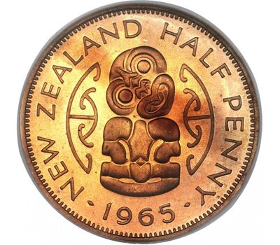  Монета 1/2 пенни 1965 Новая Зеландия, фото 1 