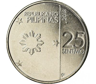  Монета 25 сентимо 2018 Филиппины, фото 2 