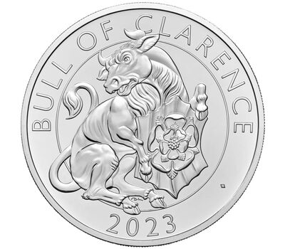  Монета 5 фунтов 2023 «Бык Кларенса» (Звери Тюдоров) в буклете, фото 2 