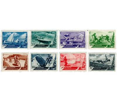 8 почтовых марок (1318-1325) «Спорт» СССР 1949, фото 1 
