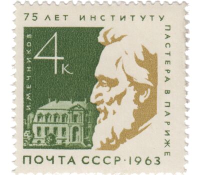  3 почтовые марки «75 лет институту Пастера в Париже» СССР 1963, фото 4 
