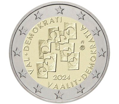 Монета 2 евро 2024 «Выборы как основа демократии» Финляндия, фото 1 