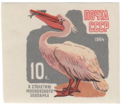 7 почтовых марок «100 лет Московскому зоопарку» СССР 1964 (без перфорации), фото 3 