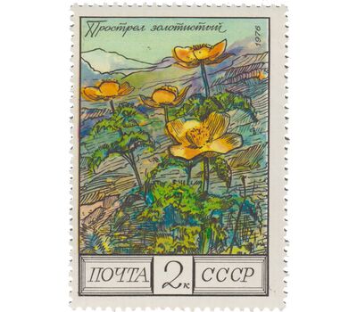  5 почтовых марок «Цветы гор Кавказа» СССР 1976, фото 4 