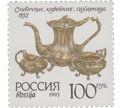  5 почтовых марок «Серебро в музеях Московского Кремля» 1993, фото 5 