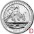  Монета 25 центов 2011 «Национальный военный парк Виксбург» (9-й нац. парк США) D, фото 1 